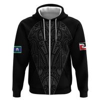 Queensland Maori Rugby Nga Hau e Wha Zip Hoodie Black Motif