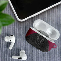 Queensland Maori Rugby Nga Hau e Wha AirPods Case Maroon Motif - Polynesian Pride