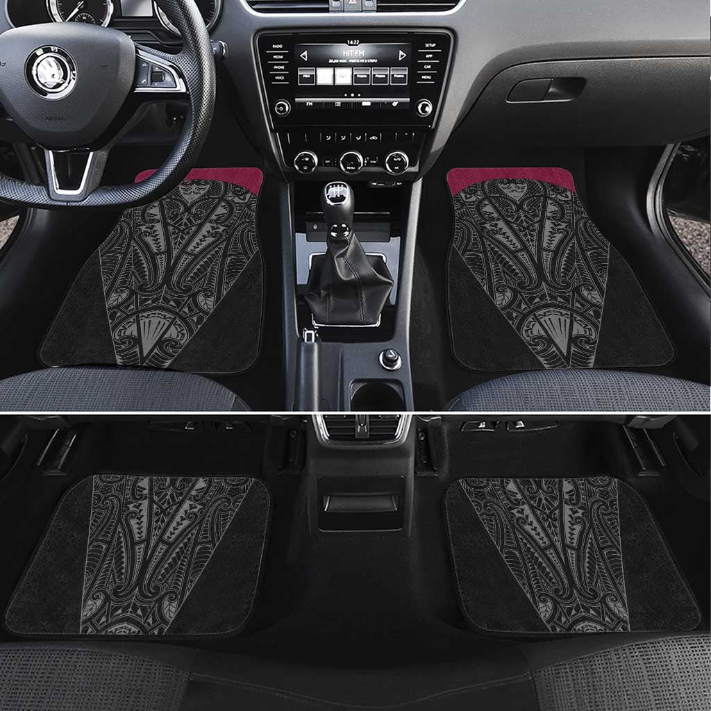 Queensland Maori Rugby Nga Hau e Wha Car Mats Maroon Motif