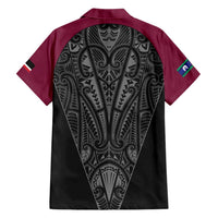 Queensland Maori Rugby Nga Hau e Wha Hawaiian Shirt Maroon Motif