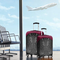 Queensland Maori Rugby Nga Hau e Wha Luggage Cover Maroon Motif