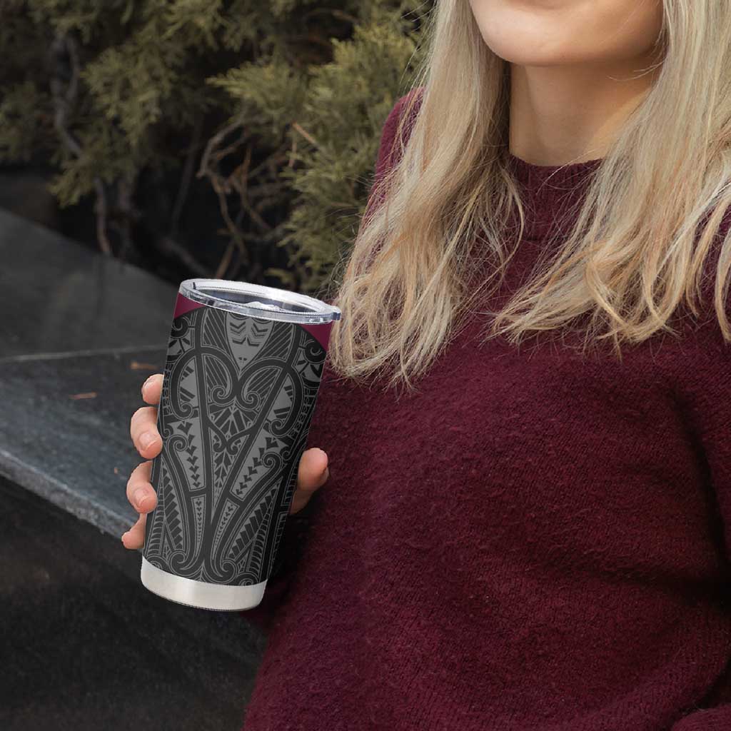 Queensland Maori Rugby Nga Hau e Wha Tumbler Cup Maroon Motif