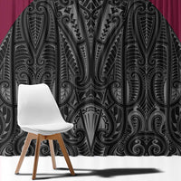 Queensland Maori Rugby Nga Hau e Wha Window Curtain Maroon Motif LT9 - Polynesian Pride