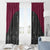 Queensland Maori Rugby Nga Hau e Wha Window Curtain Maroon Motif
