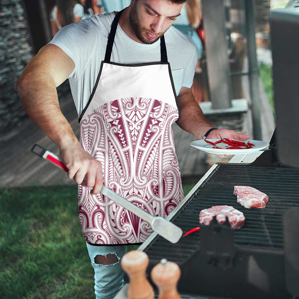 Queensland Maori Rugby Nga Hau e Wha Apron White Motif - Polynesian Pride