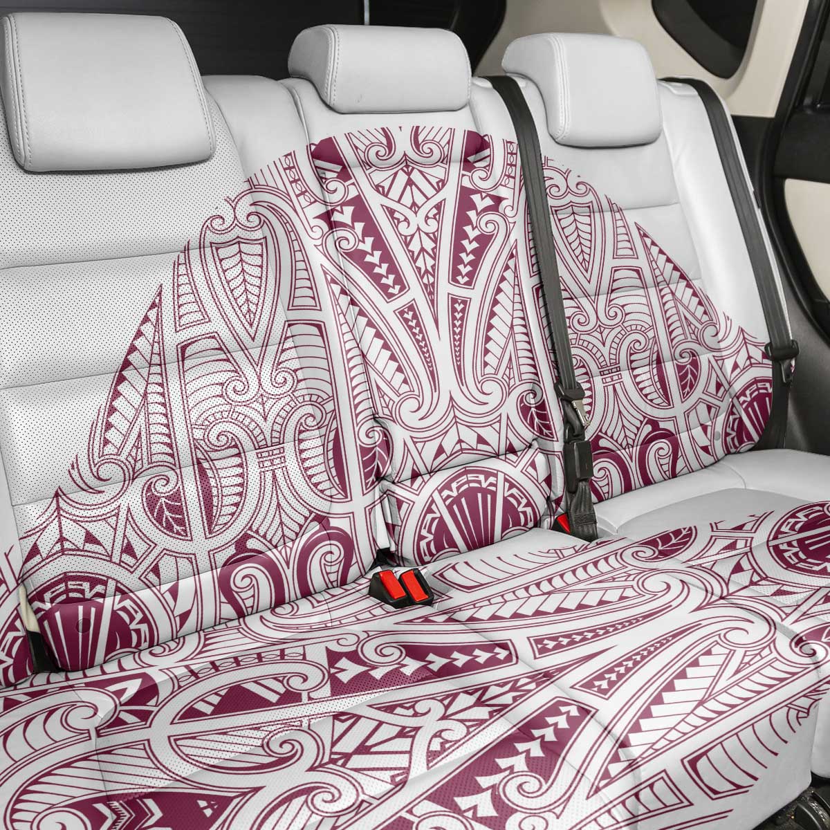 Queensland Maori Rugby Nga Hau e Wha Back Car Seat Cover White Motif