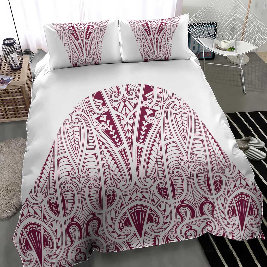Queensland Maori Rugby Nga Hau e Wha Bedding Set White Motif