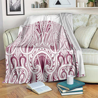 Queensland Maori Rugby Nga Hau e Wha Blanket White Motif