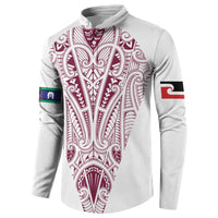 Queensland Maori Rugby Nga Hau e Wha Button Sweatshirt White Motif
