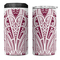Queensland Maori Rugby Nga Hau e Wha 4 in 1 Can Cooler Tumbler White Motif