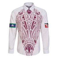 Queensland Maori Rugby Nga Hau e Wha Family Matching Mermaid Dress and Hawaiian Shirt White Motif