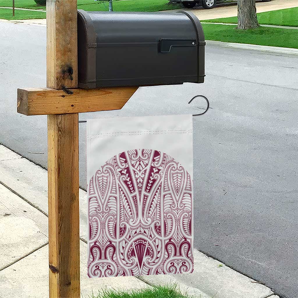 Queensland Maori Rugby Nga Hau e Wha Garden Flag White Motif