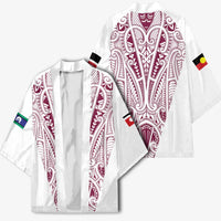 Queensland Maori Rugby Nga Hau e Wha Kimono White Motif - Polynesian Pride