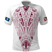 Queensland Maori Rugby Nga Hau e Wha Polo Shirt White Motif