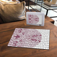 Queensland Maori Rugby Nga Hau e Wha Puzzle White Motif - Polynesian Pride