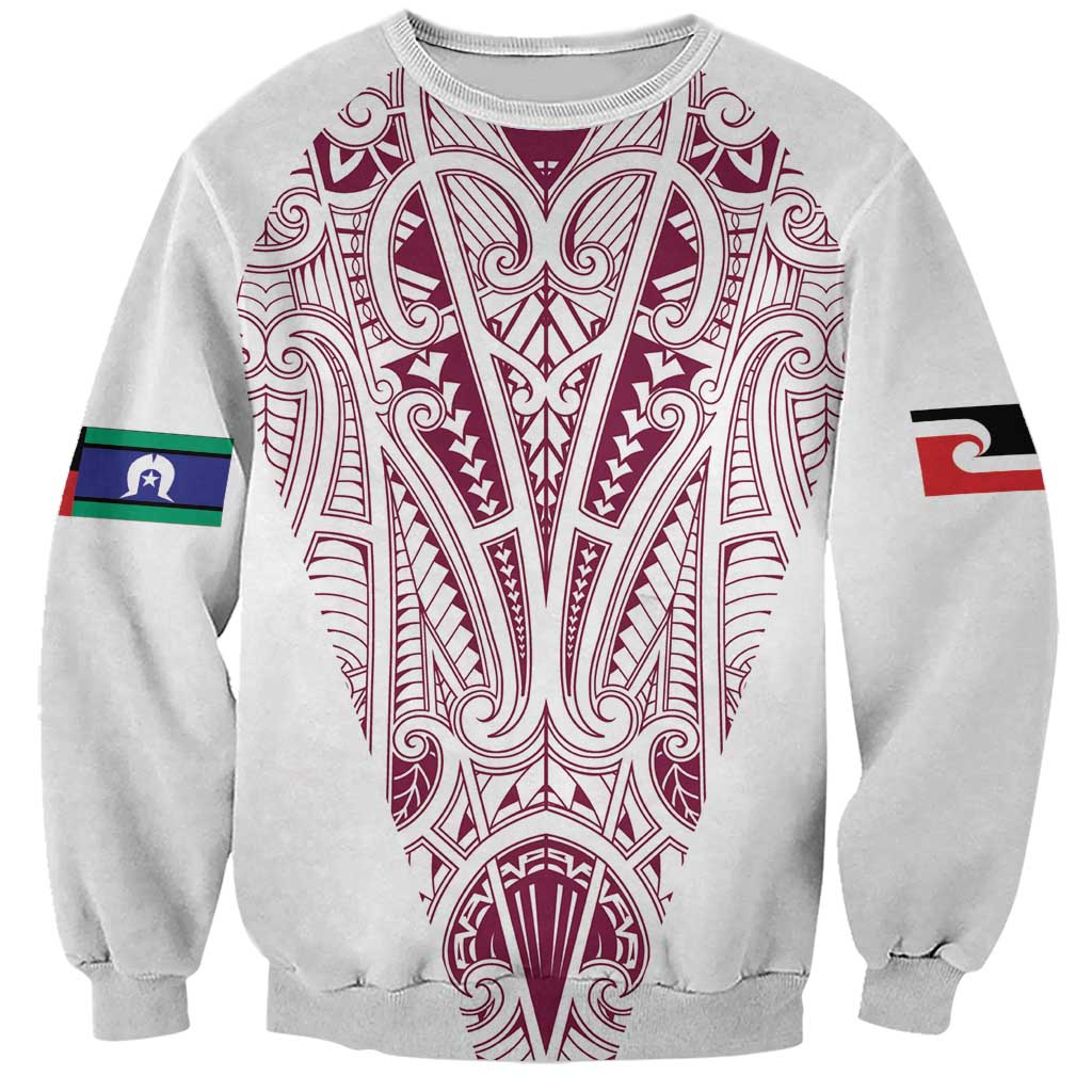 Queensland Maori Rugby Nga Hau e Wha Sweatshirt White Motif
