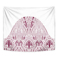 Queensland Maori Rugby Nga Hau e Wha Tapestry White Motif