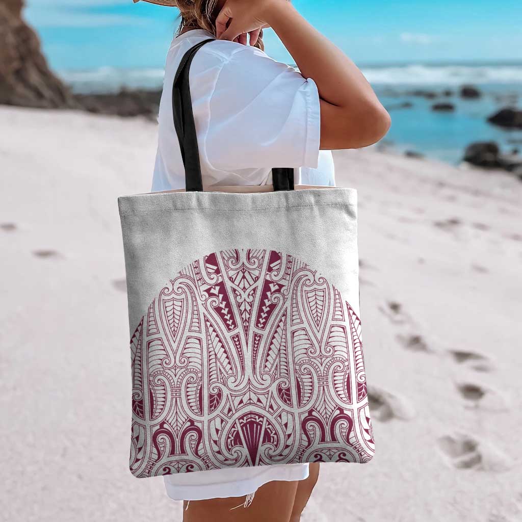 Queensland Maori Rugby Nga Hau e Wha Tote Bag White Motif - Polynesian Pride