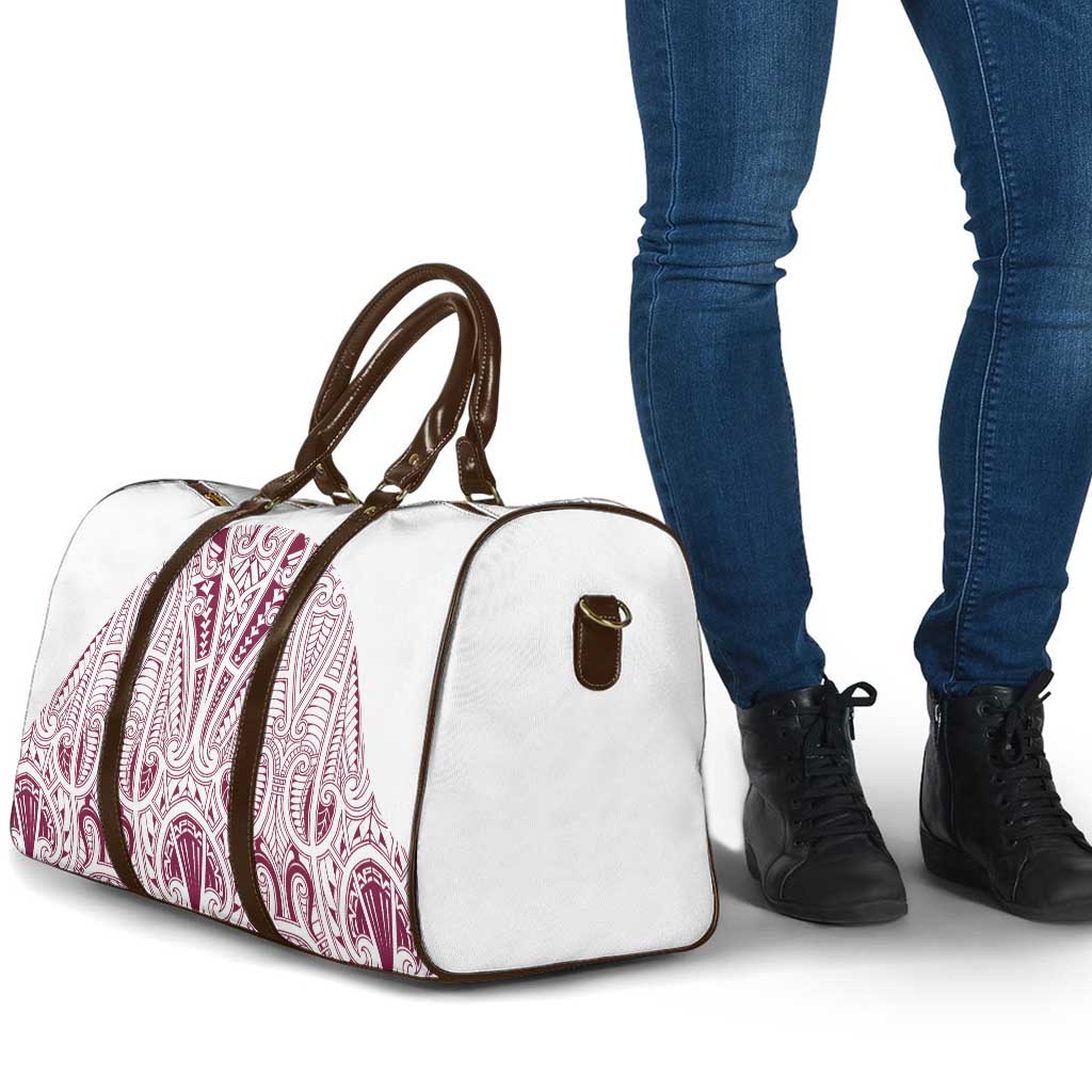 Queensland Maori Rugby Nga Hau e Wha Travel Bag White Motif - Polynesian Pride