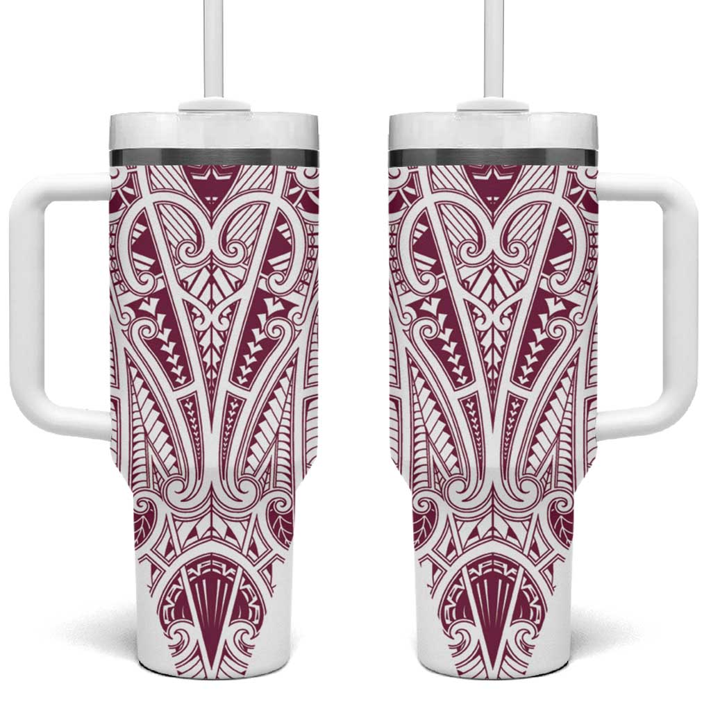 Queensland Maori Rugby Nga Hau e Wha Tumbler With Handle White Motif