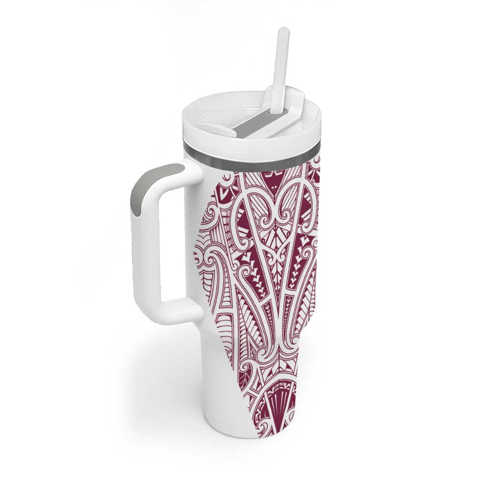 Queensland Maori Rugby Nga Hau e Wha Tumbler With Handle White Motif