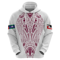 Queensland Maori Rugby Nga Hau e Wha Zip Hoodie White Motif