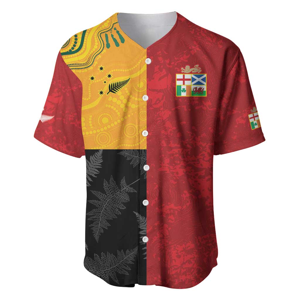 Custom British Lions-AUNZ Baseball Jersey Australia-New Zealand Indigenous Motif