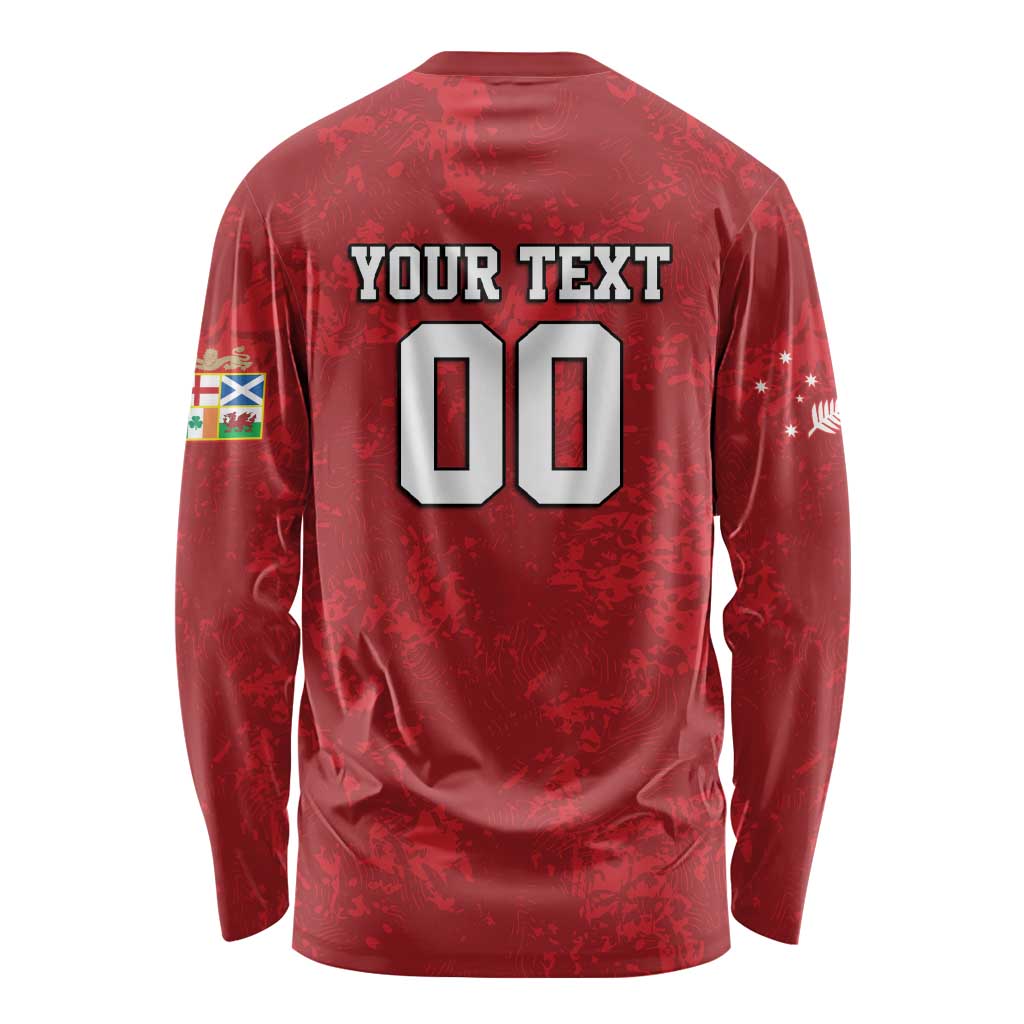 Custom British Lions-AUNZ Long Sleeve Shirt Australia-New Zealand Indigenous Motif