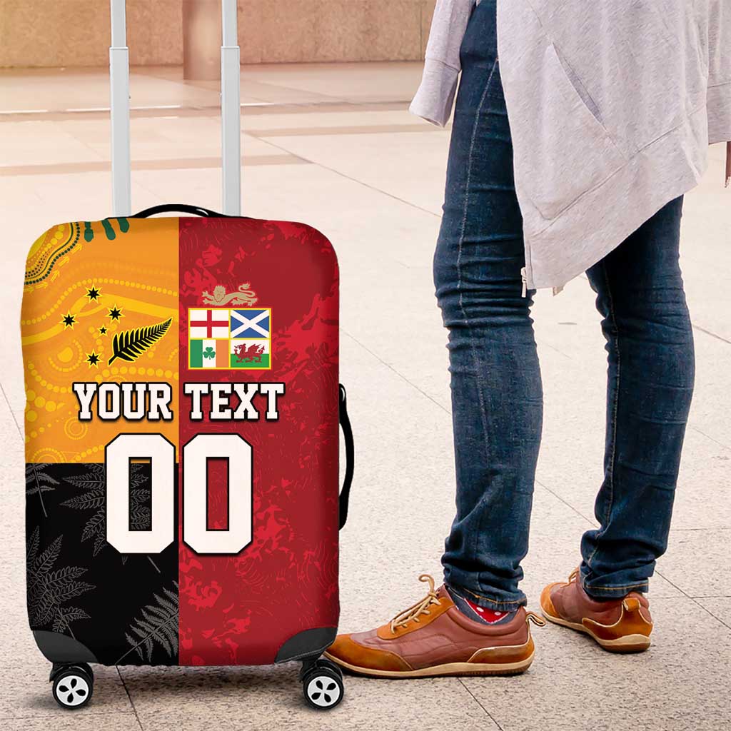 Custom British Lions-AUNZ Luggage Cover Australia-New Zealand Indigenous Motif
