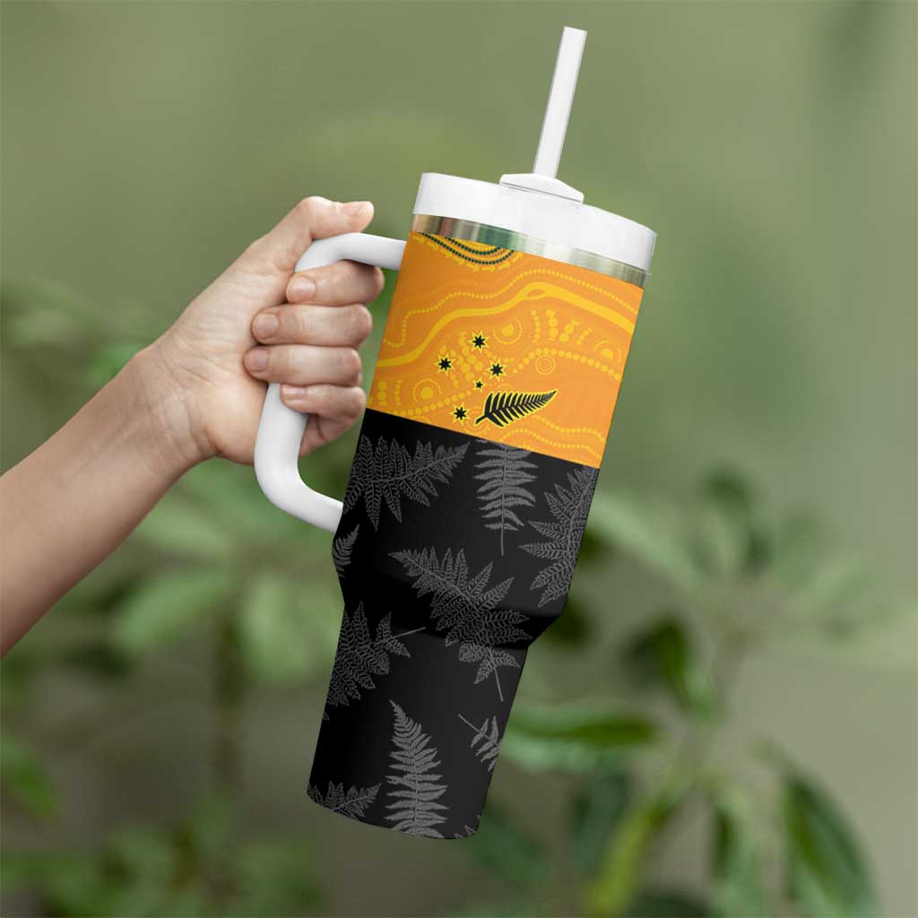 Custom British Lions-AUNZ Tumbler With Handle Australia-New Zealand Indigenous Motif LT9 - Polynesian Pride