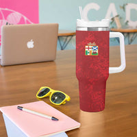 Custom British Lions-AUNZ Tumbler With Handle Australia-New Zealand Indigenous Motif LT9 - Polynesian Pride