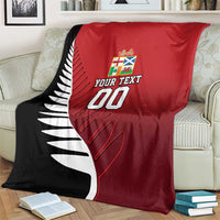 Custom British Lions New Zealand Blanket Half Black Fern LT9 - Polynesian Pride