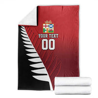 Custom British Lions New Zealand Blanket Half Black Fern LT9 - Polynesian Pride