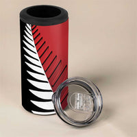 Custom British Lions New Zealand 4 in 1 Can Cooler Tumbler Half Black Fern LT9 - Polynesian Pride