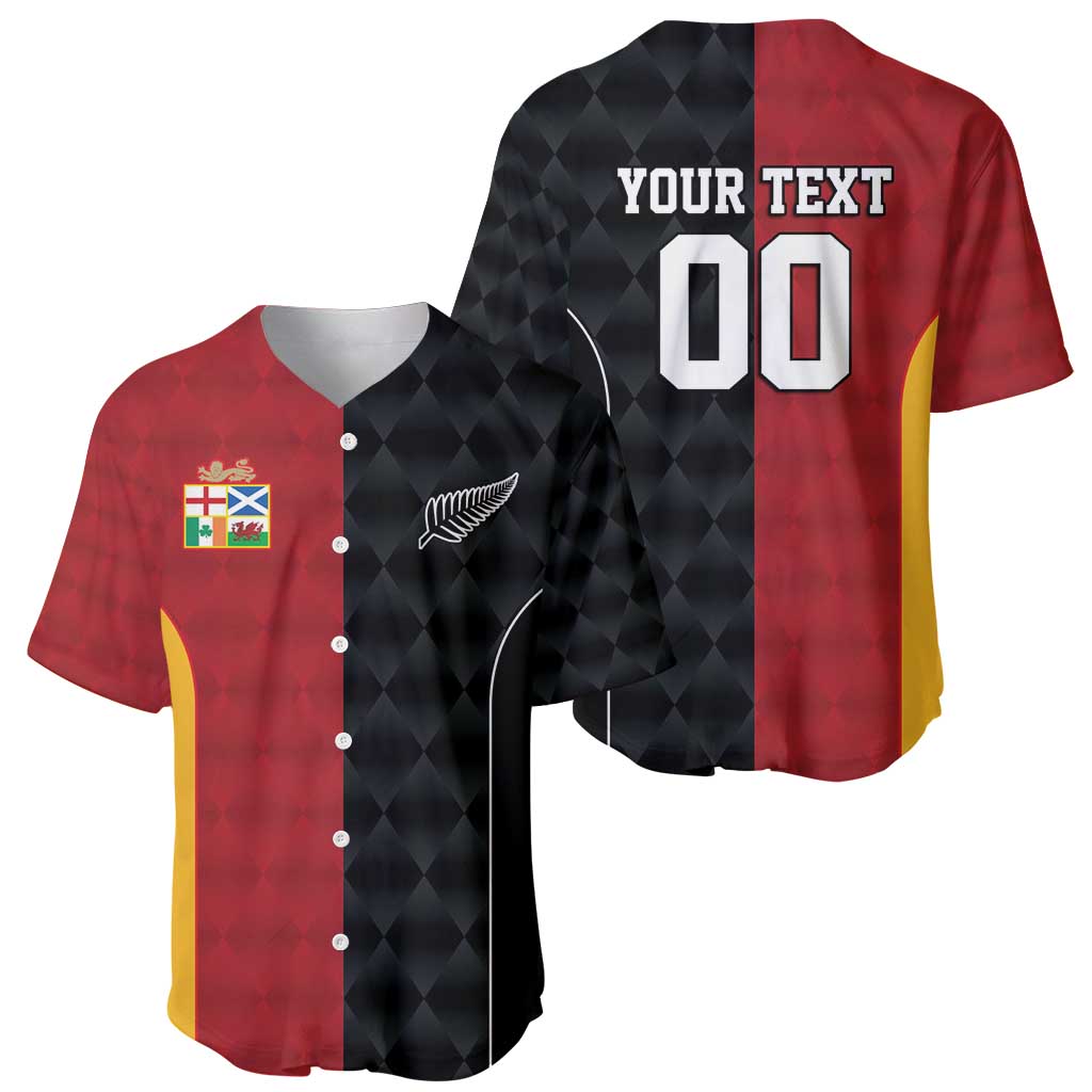 Custom British Lions New Zealand Baseball Jersey Sporty Style