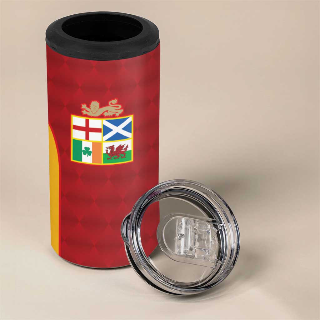 Custom British Lions New Zealand 4 in 1 Can Cooler Tumbler Sporty Style LT9 - Polynesian Pride