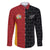Custom British Lions New Zealand Family Matching Off The Shoulder Long Sleeve Dress and Hawaiian Shirt Sporty Style