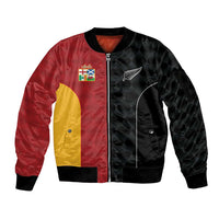 Custom British Lions New Zealand Sleeve Zip Bomber Jacket Sporty Style