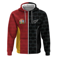 Custom British Lions New Zealand Zip Hoodie Sporty Style LT9 Zip Hoodie Black - Polynesian Pride