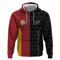 Custom British Lions New Zealand Zip Hoodie Sporty Style LT9 Pullover Hoodie Black - Polynesian Pride