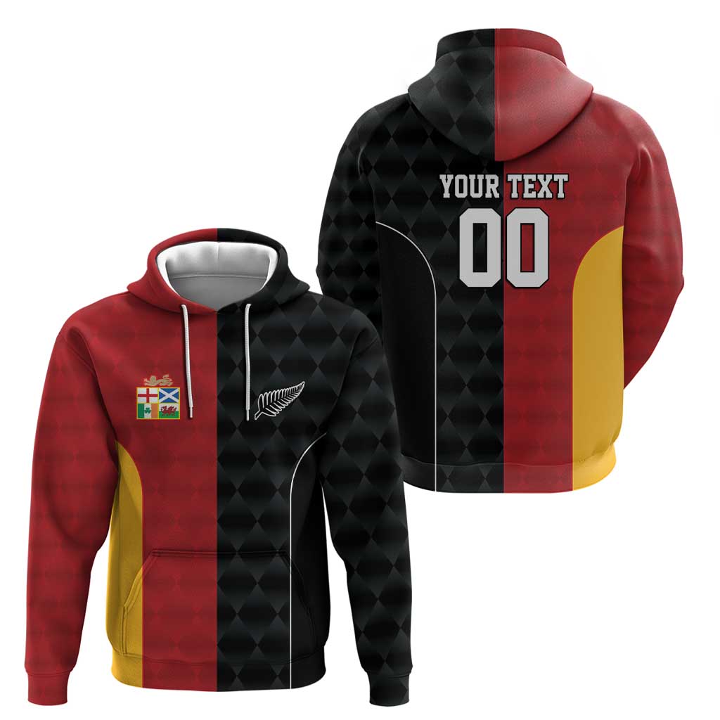 Custom British Lions New Zealand Zip Hoodie Sporty Style LT9 - Polynesian Pride