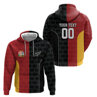 Custom British Lions New Zealand Zip Hoodie Sporty Style LT9 - Polynesian Pride