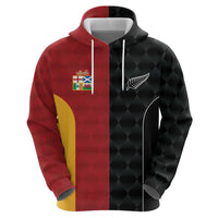 Custom British Lions New Zealand Zip Hoodie Sporty Style LT9 - Polynesian Pride
