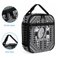 Fiji Custom Rugby National Heritage Lunch Bag Black Traditional Masi Inspired LT9 - Polynesian Pride