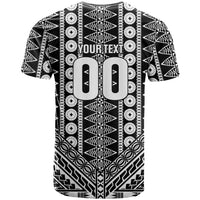 Fiji Custom Rugby National Heritage T Shirt Black Traditional Masi Inspired