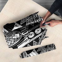 Fiji Custom Rugby National Heritage Umbrella Black Traditional Masi Inspired