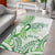 Its Okay Green Ribbon Personalised Area Rug Polynesian Depression Awareness