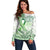 Its Okay Green Ribbon Personalised Off Shoulder Sweater Polynesian Depression Awareness