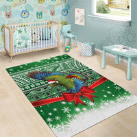 New Zealand Kea Bird Christmas Area Rug Maori Inspired Knitted Patterns LT9 - Polynesian Pride