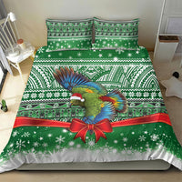 New Zealand Kea Bird Christmas Bedding Set Maori Inspired Knitted Patterns LT9 - Polynesian Pride